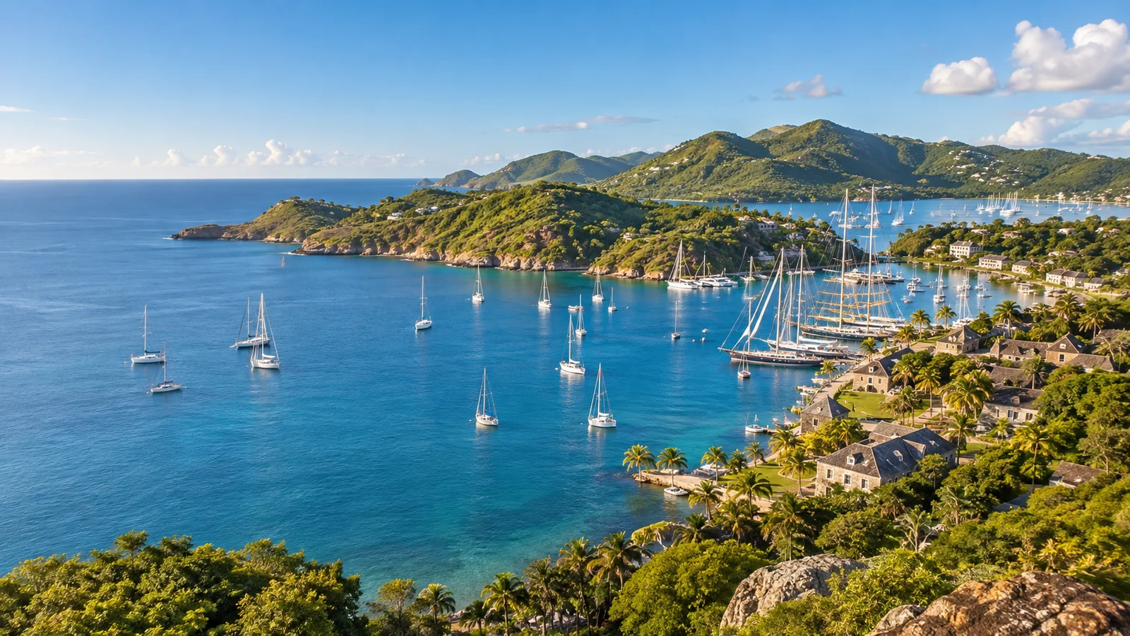 English Harbour şehir atmosferini temsil eden üretilmiş görsel